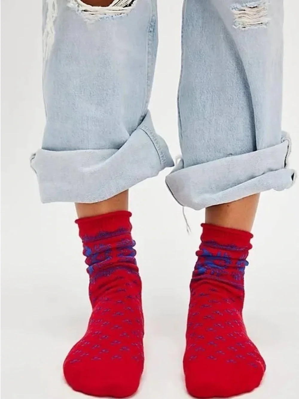 NWT Free People Fair Isle Cashmere Socks